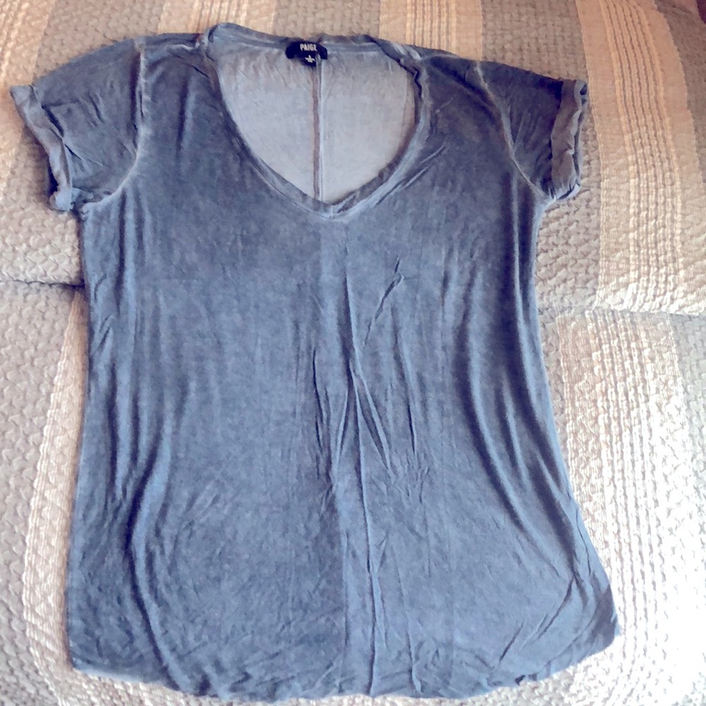 Paige acid wash tee